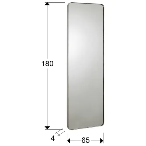 Зеркало настенное прямоугольное серебряное 65х180 см Orio_2