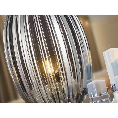 Настольная лампа со стеклянным плафоном 20 см дымчатая Ovila 153764_4