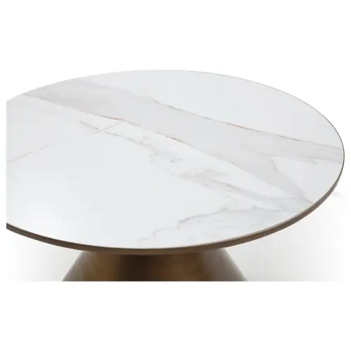 Журнальный столик с керамической столешницей белый, коричневый CT9346CI | ESF-CT9346CIwhite_1