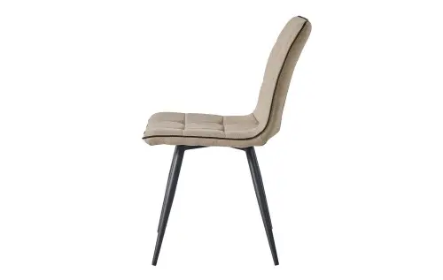 Обеденный стул с черными металлическими ножками бежевый ESF | ESF-SKY6800-1-Beige-JJ12-18-B_1