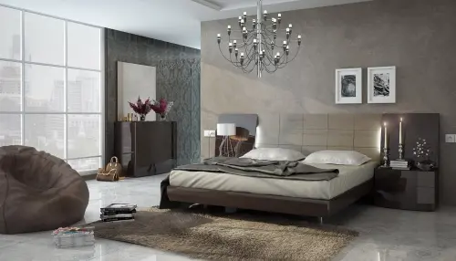Кровать двуспальная металлическая 160х200 см шоколад Barcelona | ESF-511 BARCELONA (160*200)_1