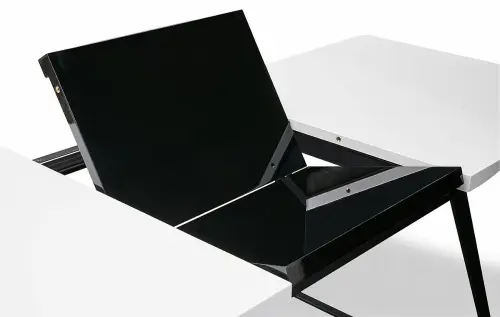 Обеденный стол раздвижной 154-209 см черно-белый ESF | ESF-DT-93 black/white_3