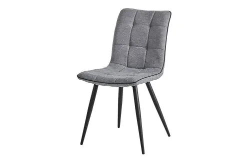 Обеденный стул с черными металлическими ножками серый ESF | ESF-SKY6800-1-Grey-JJ12-17-Bl