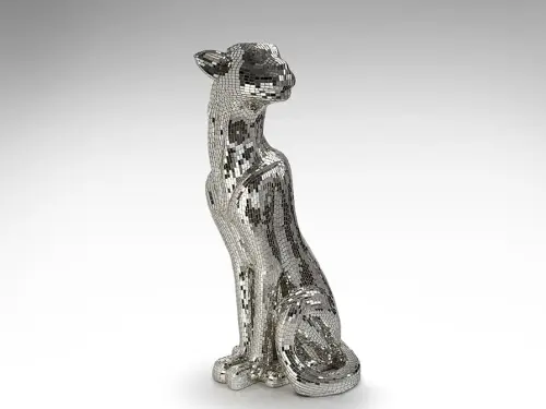 Статуэтка декоративная серебро "Леопард правая" Baguira от Schuller_2