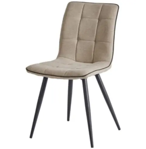 Обеденный стул с черными металлическими ножками бежевый ESF | ESF-SKY6800-1-Beige-JJ12-18-B