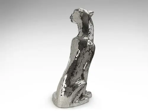 Статуэтка декоративная серебро "Леопард правая" Baguira от Schuller_4
