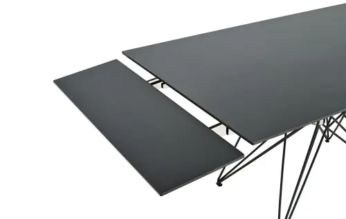 Обеденный стол раздвижной 140/200х90 см камень черный матовый ESF T 041 | ESF-T041(140) black matt_4