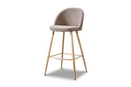 Барный мягкий стул бежевый 373B | ESF-DC373B beige/wood3052-10_2