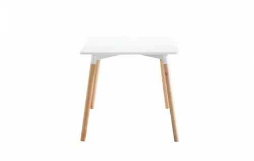 Обеденный стол деревянный 80/120х75 см белый ESF DT-900 | ESF-DT-900 white_2