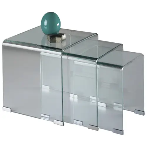 Журнальный столик-матрешка прозрачный Glass от Schuller_4