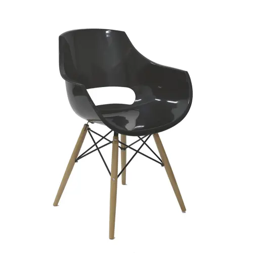 Кухонный стул пластиковый черный ESF PW-022 | ESF-PW-022 black