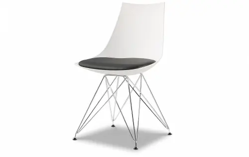 Кухонный стул пластиковый белый ESF PM062G | ESF-PM062G white/black