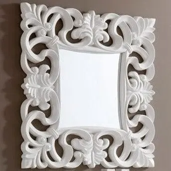 Зеркало настенное 100х100 см белое Dupen | ESF-PU021 white