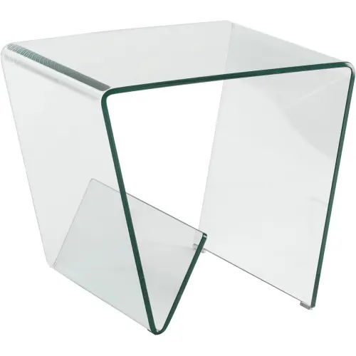 Журнальный столик стеклянный угловой прозрачный Glass III от Schuller_4