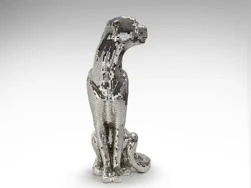 Статуэтка декоративная серебро "Леопард правая" Baguira от Schuller_3