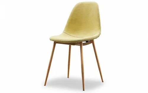 Кухонный стул с бежевыми ножками желтый ESF DC-350 | ESF-DC-350 3052-7 yellow/wood
