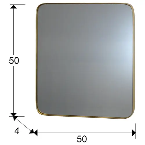Зеркало настенное квадратное 51х51 см золото Orio от Schuller_3