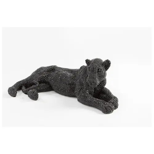 Статуэтка декоративная черная "Лежачая львица" Leona от Schuller_4