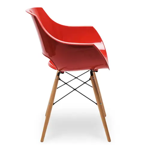 Кухонный стул пластиковый красный ESF PW-022 | ESF-PW-022 red_2