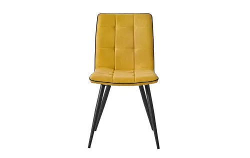 Обеденный стул с черными металлическими ножками желтый ESF | ESF-SKY6800-1-Yellow-JJ12-19-_3