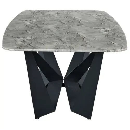 Обеденный стол с мраморной столешницей серый, черный FT102K | ESF-FT102K (200) marble_3