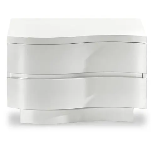 Прикроватная тумбочка с 2 ящиками белая R ESF | ESF-NS306-R-white_2