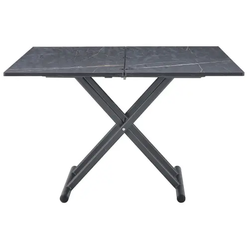 Обеденный стол-трансформер черный мрамор B2448R | ESF-B2448R blak marble