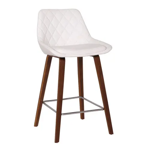 Барный стул кожаный белый ESF | ESF-JY3049 white